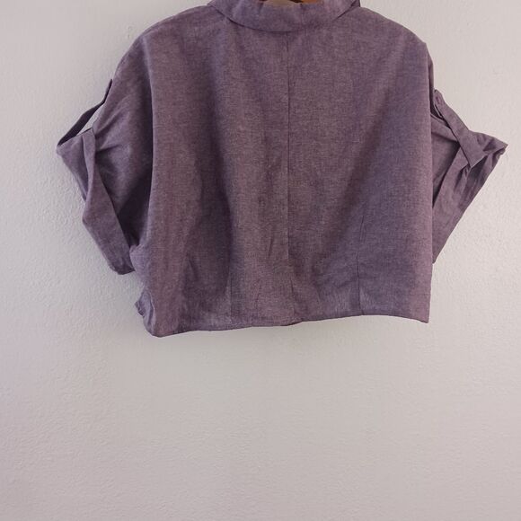 Torrid purple button down ties crop top size 1X - Picture 7 of 7